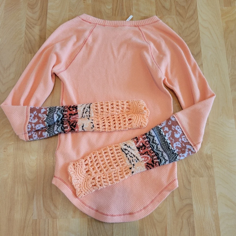 Free People In The Mix Cuff Thermal Top Size XS